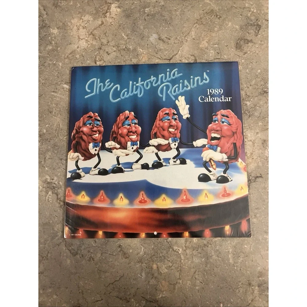 Vintage The California Raisins 1989 Wall Calendar 12 Months Sealed